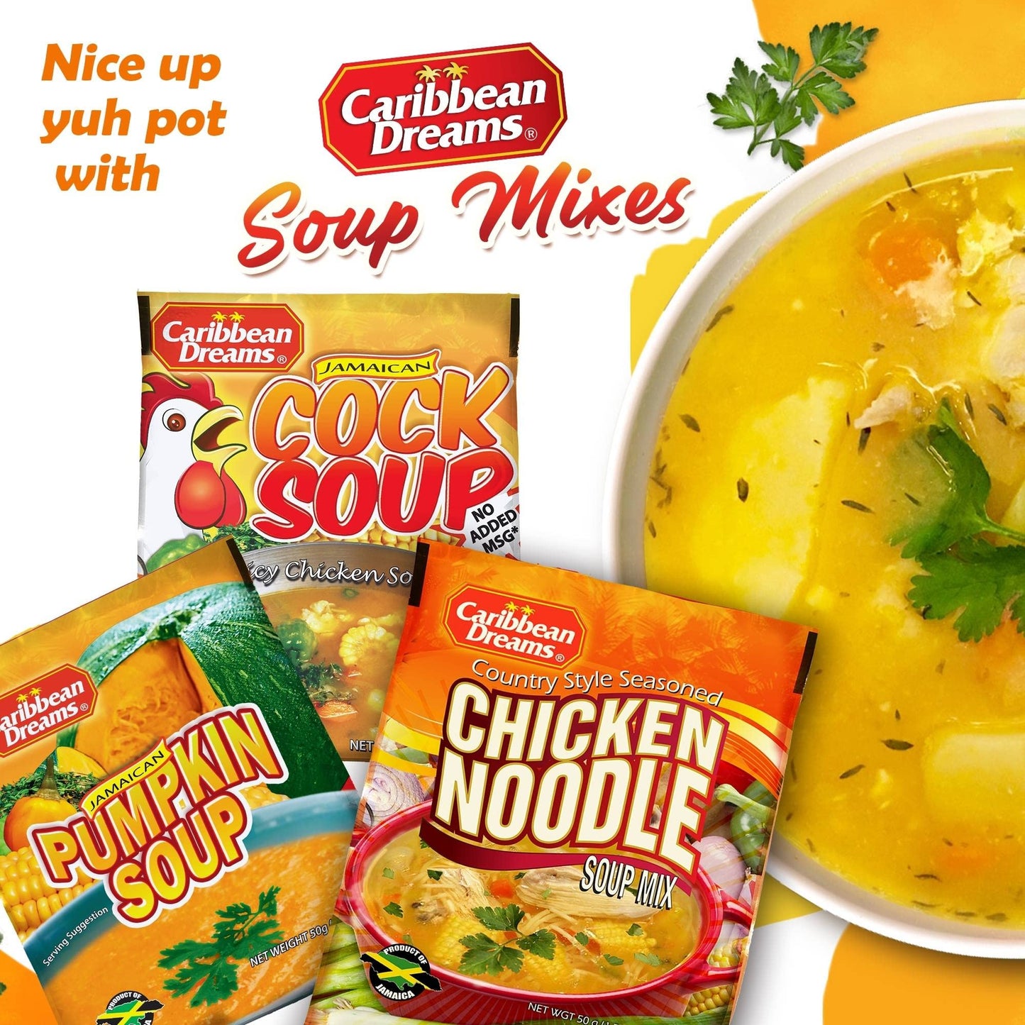 Caribbean Dreams Jamaican Soup, 1.76 Ounce (Pack Of 10)