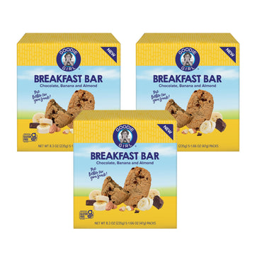 Goodie Girl Soft Breakfast Bar, Chocolate Banana and Almond | Baked, Chewy, Gluten Free (3 Pack)