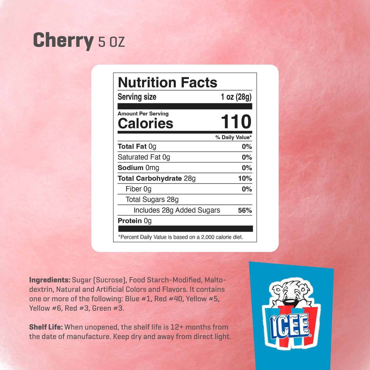Icee Cotton Candy Snack – Fluffy & Airy Treat, 5 Ounces, Perfect for Kids & mature-themeds, Great for Parties and On-the-Go Snacking