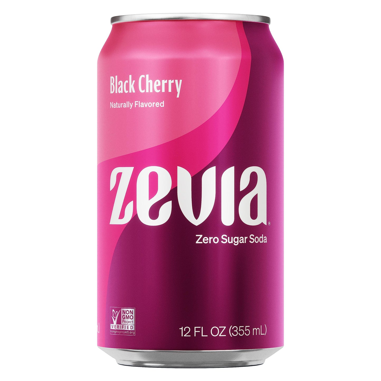 Zevia Zero Sugar Soda, Black Cherry, 12 Fl Oz Cans, Pack of 12