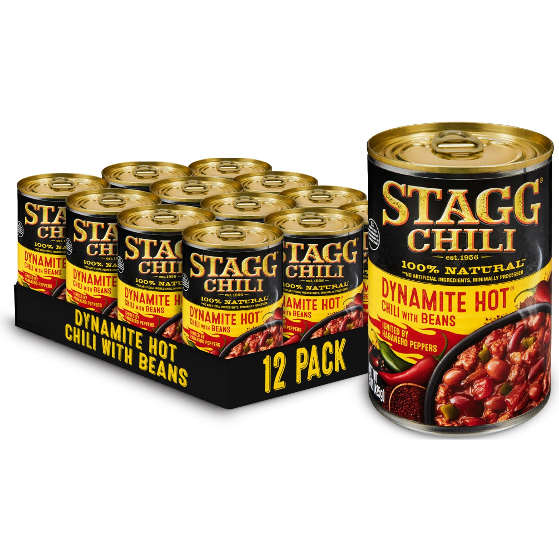 STAGG Dynamite Chili with Beans, 15 Ounce Pack of 12, Model 14598