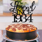 Migeaks legend since 1934 cake topper 90th birthday happy birthday cake topper men and women cheer 90 years old handmade black g