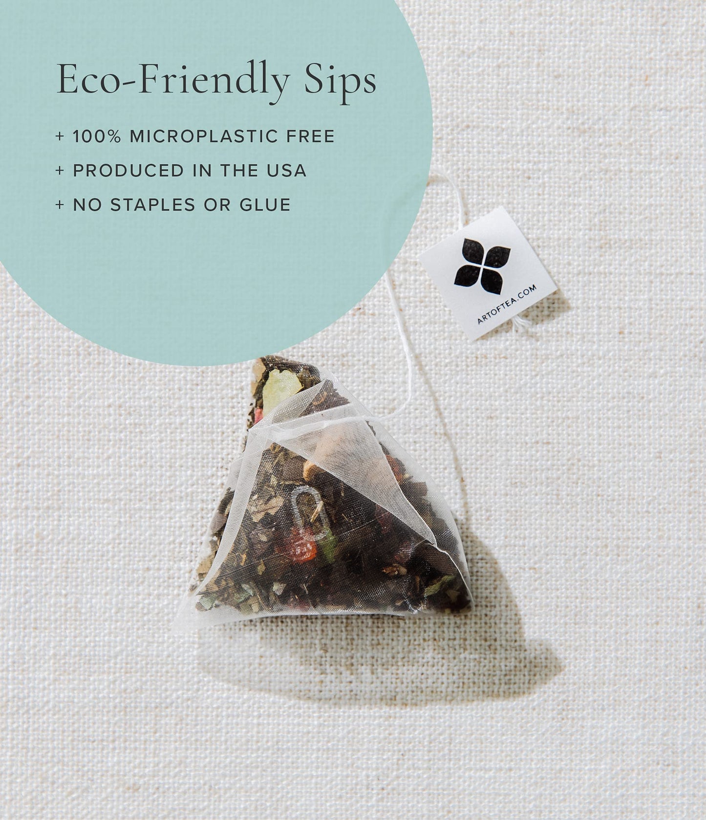 Art of Tea White Coconut Crème Tea 50 Eco Friendly Pyramid Sachets