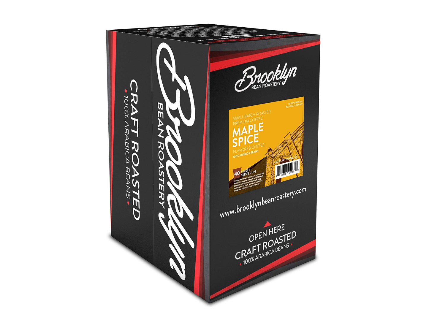 Brooklyn Beans Coffee Pods, Fall Maple Spice Flavor, Compatible with 2.0 Keurig K Cup malt-inspired, 40 Count