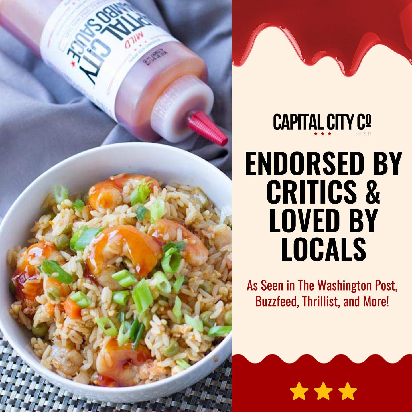Capital City Mambo Sauce - Mild Recipe | Washington Dc Wing Sauces | Perfect Condiment Topping For Wings, Chicken, Pork, Beef, S