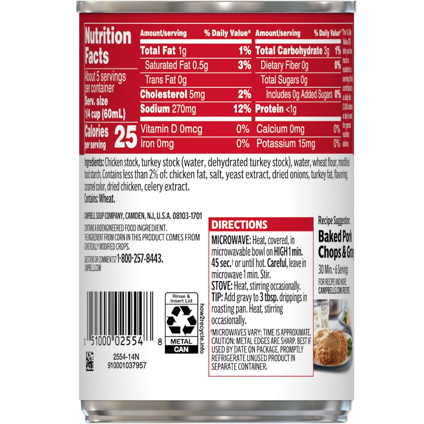 Campbell'S Turkey Gravy, 10.5 Oz Can (Case Of 12)