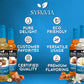 Syruvia Coffee Syrup Variety Pack Sugar Free Vanilla  Caramel  Hazelnut & Salted Caramel Kosher  25.4 fl oz bottles - Elevate Your Coffee Experience!