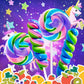 EORA Rainbow Twisty & Swirl Lollipops 32pk - Blueberry, Individually Wrapped Mermaid Party Supplies