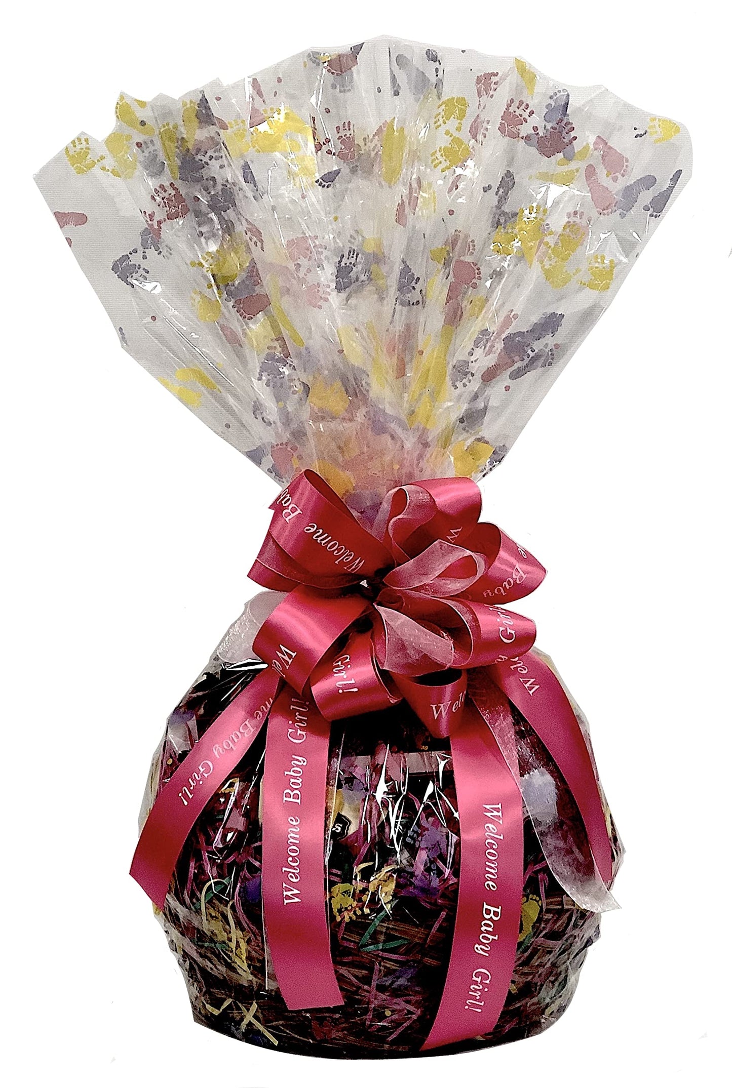 Gifts of Gourmet Hand-Crafted Chocolate Gift Basket - 33 Pieces, Premium Size, Baby Prints (Girl)
