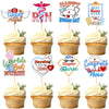 Ercadio 32Pcs Nurse Cupcake Toppers Nursing School Graduation Cupcake Picks for Medical Rn Nurse Themed Birthday Party Cake Deco