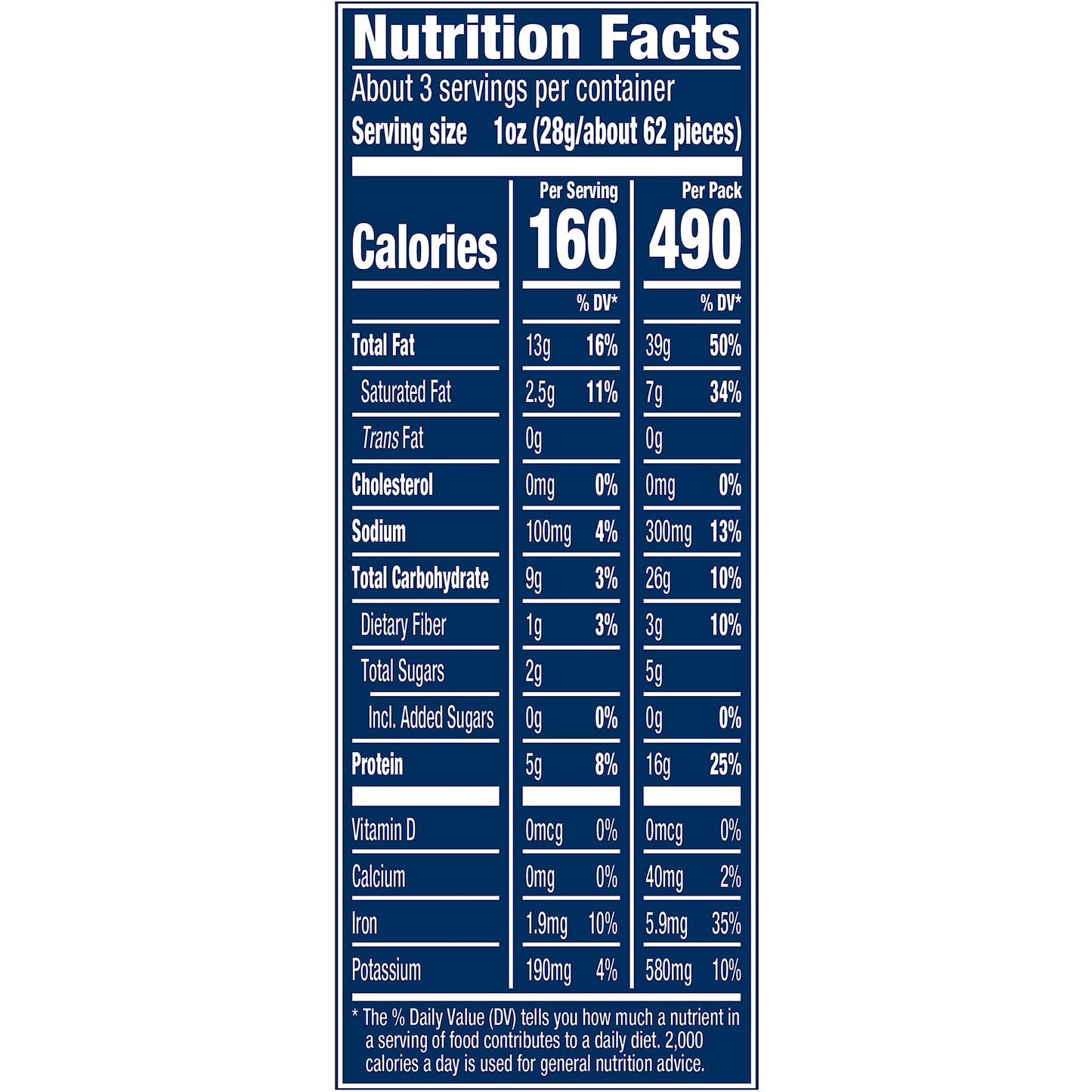 Planters Salted Cashews (12 Ct Pack, 3 Oz Packs)