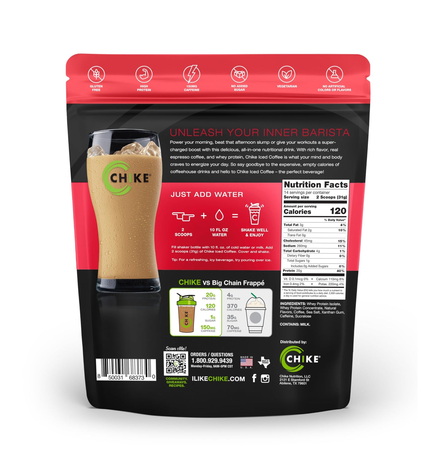 CHIKE White Chocolate Peppermint Protein Iced Coffee