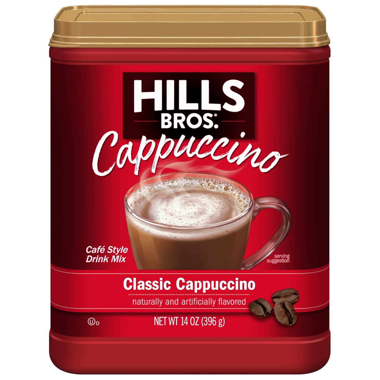 Hills Bros Instant Decadent Classic Cappuccino Mix With A Hint Of Sweetness, Easy To Use And Convenient, Enjoy Coffeehouse Flavo