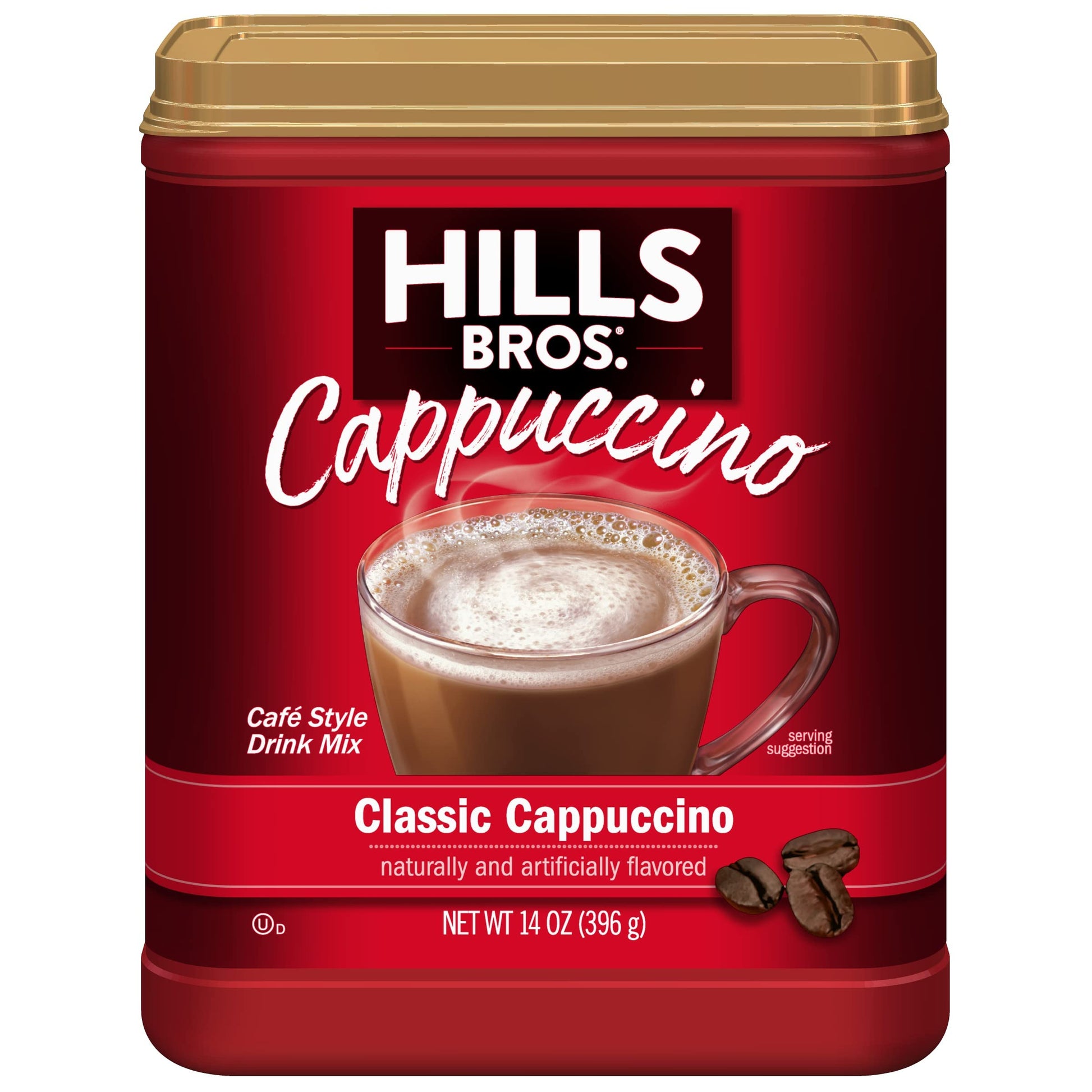 Hills Bros Instant Decadent Classic Cappuccino Mix With A Hint Of Sweetness, Easy To Use And Convenient, Enjoy Coffeehouse Flavo