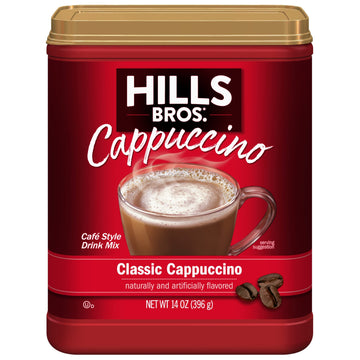 Hills Bros Instant Decadent Classic Cappuccino Mix With A Hint Of Sweetness, Easy To Use And Convenient, Enjoy Coffeehouse Flavo