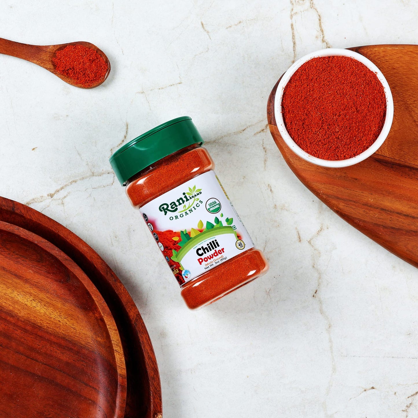 Rani Organic Chilli Powder (Mirchi Ground) 3Oz (85G) Pet Jar ~ All Natural | Vegan | Gluten Friendly | Non-Gmo | Indian Origin |