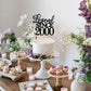 Rssta i Cake Topper Glitter 25th Birthday Decoration Black
