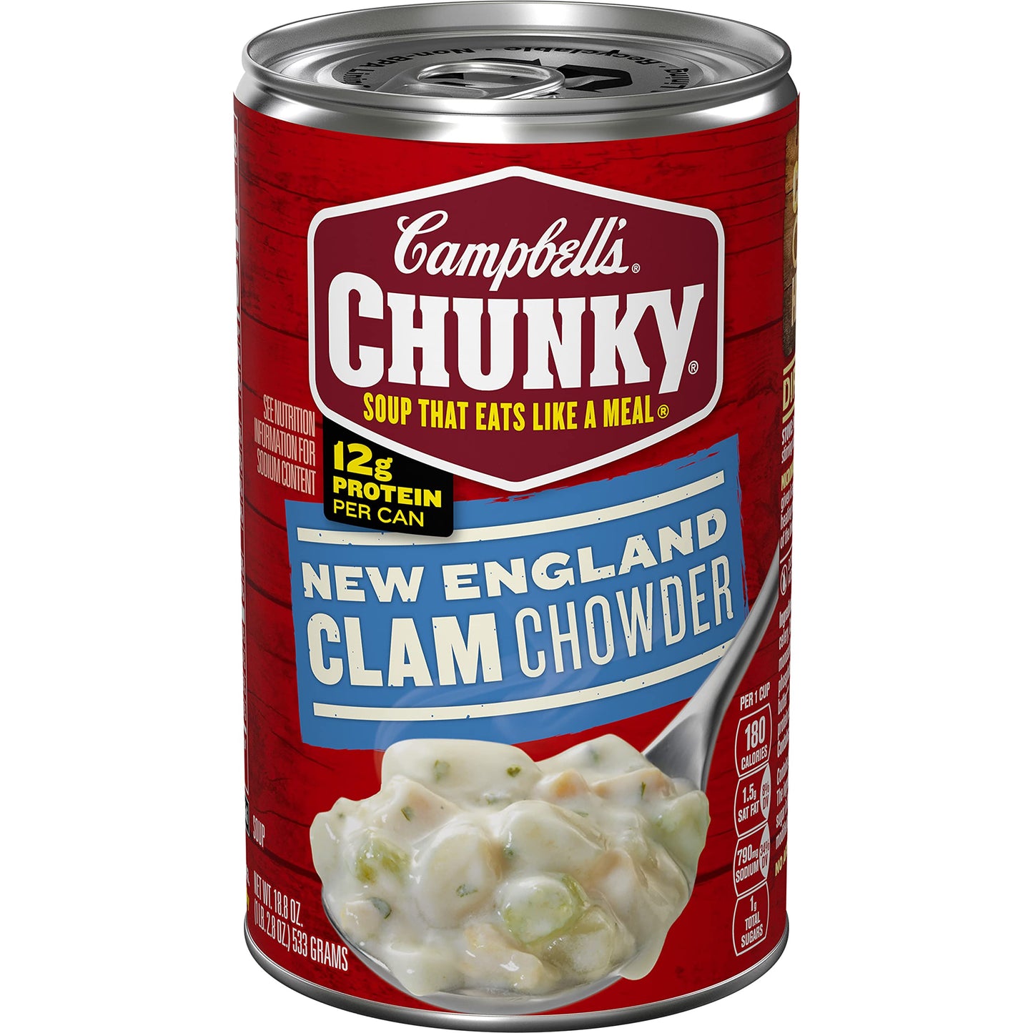 Campbell's Chunky Soup, New England Clam Chowder, 18.8 Oz Can
