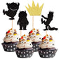 24 Pcs Glitter Where The Wild Things Are Inspired Cupcake Toppers Wild One Crown Cupcake Picks Baby Shower Kids Birthday Party C