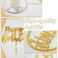 Happy Birthday Cake Toppers Gold, 18 Pcs Gold Happy Birthday Cake Topper, Acrylic Cake Decoration, Double-Sided Glitter Of Birth