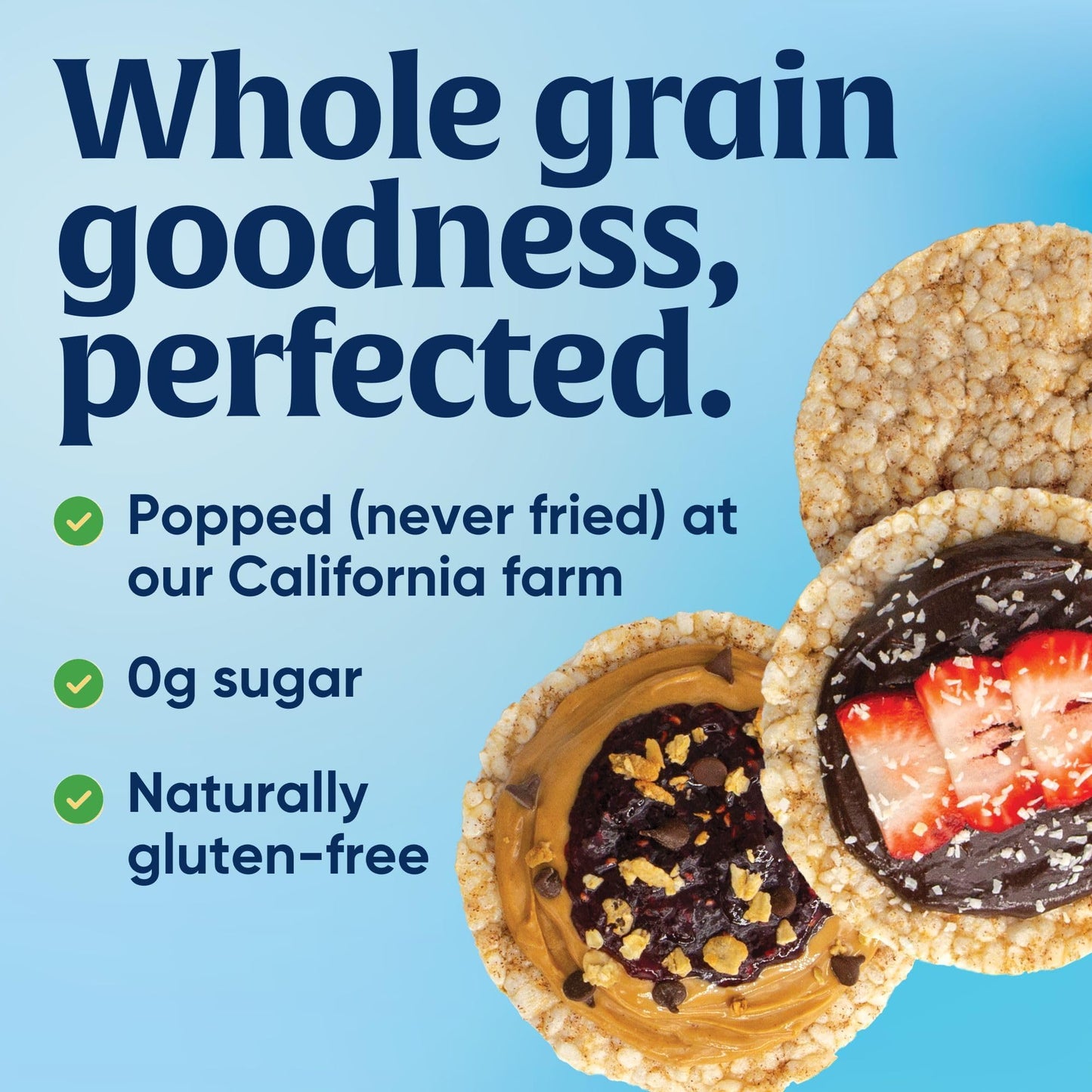 Lundberg Organic Brown Rice Cakes, Lightly Salted, Gluten-Free, Vegan, Healthy Snacks, 8.5 oz (Pack of 6)