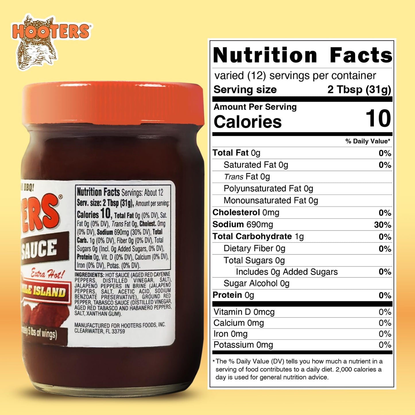 Hooters Sauce Wing 3 Mile, 12 oz
