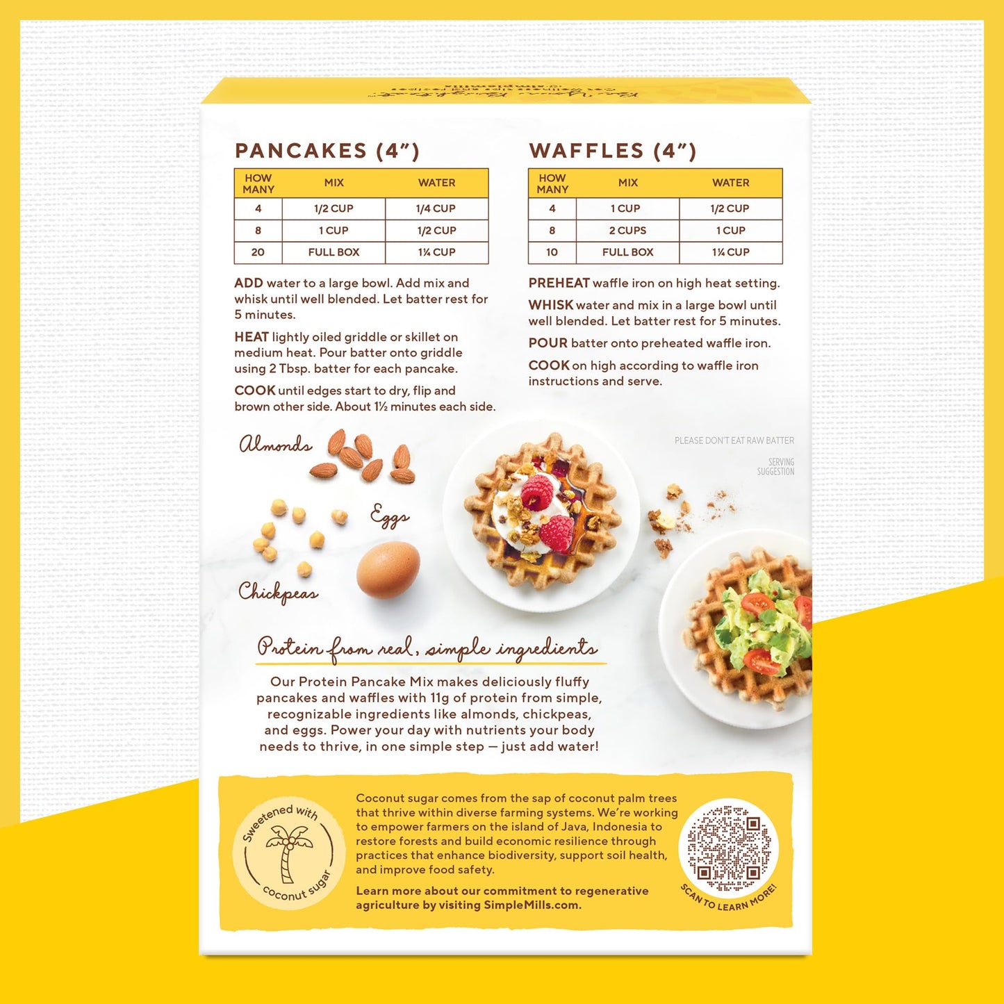 Simple Mills Just Add Water Almond Flour Pancake Mix, Original Protein - Gluten Free, Plant Based, Paleo Friendly, Breakfast, 10.4 Ounce (Pack Of 1)