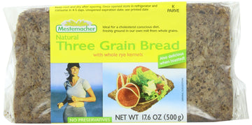 Mestemacher Bread Three Grain, 17.6-Ounce (Pack Of 6)