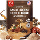 Organic Low Caffeine Mushroom Coffee 11 Superfood Instant Mushrooms Coffee with Ashwagandha  Shilajit  Lions Mane  Reishi  Chaga & Collagen Arabica Coffe Powder Ground for Focus  Energy  Digestion and Immunity 30 Servings Cafe De Hongos