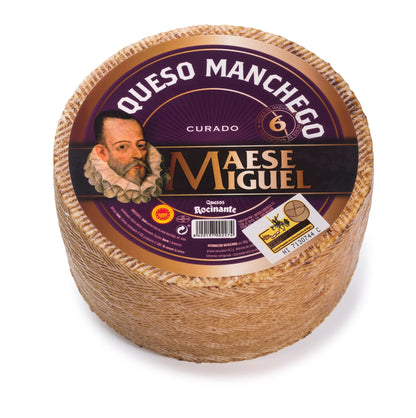 Manchego Reserve (Cured 6 Months) - Whole Wheel (Approx. 6 lbs) | Authentic Spanish Sheeps Milk Cheese