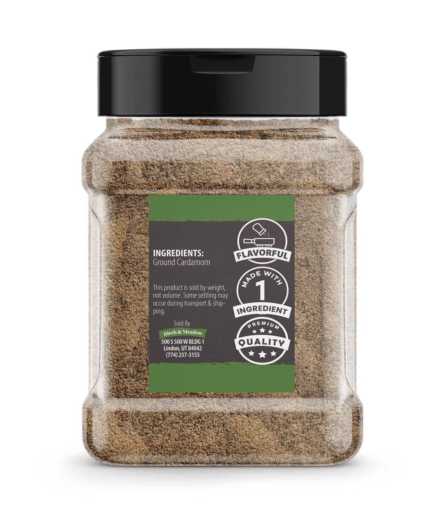 Birch & Meadow Ground Cardamom, 7.2 Oz, Spicy & Fruity, Versatile Spice