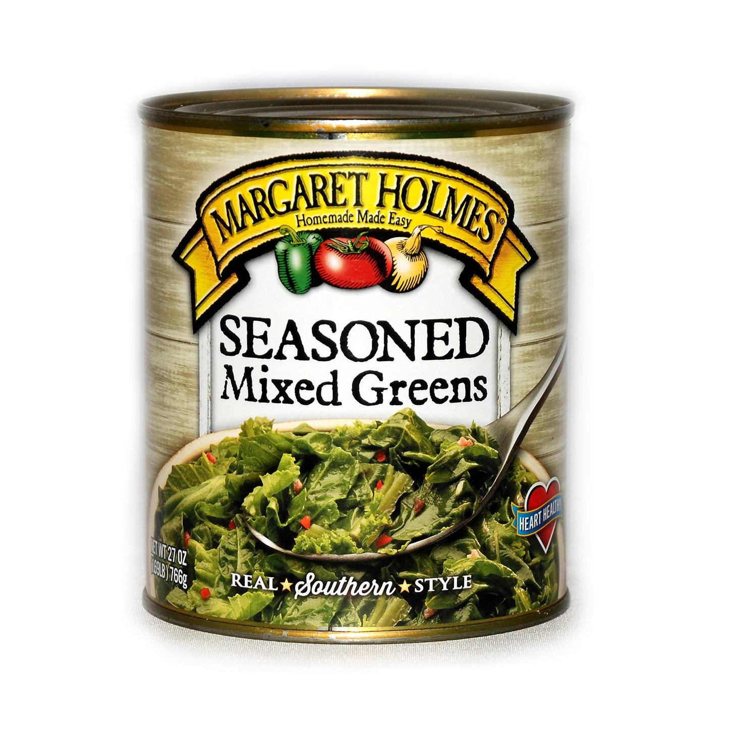 Margaret Holmes Greens Variety Pack - 27 Oz Cans, (Pack of 3) Turnips, Collards, and Mixed Greens