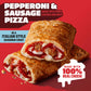 Hot Pockets Pepperoni and Sausage Pizza, Hot Pockets Frozen Sandwiches, Frozen Snacks, Air Fryer Snacks, 9g Protein, 4-Pack