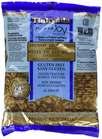 Tinkyada Brown Rice Pasta Shells, 16 oz, Plastic, Gluten-Free
