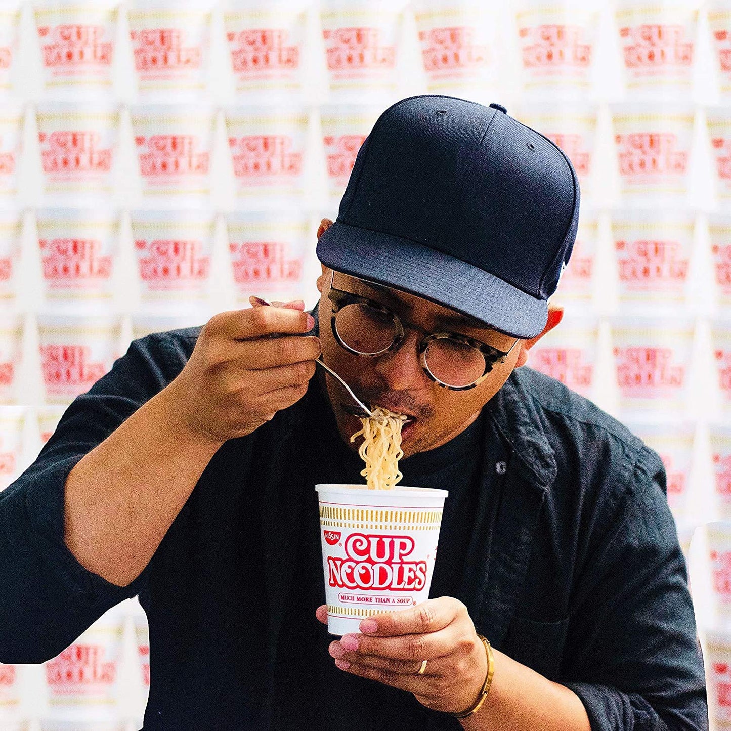 Nissin Cup Noodles Soup, Beef Flavor, Microwaveable Paper Cups, Instant Ramen, 2.25 Ounce (Pack Of 12)