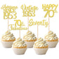 30Pcs Vintage 1953 Cupcake Toppers Glitter Seventy Happy 70Th Birthday 70 Fabulous Cupcake Picks Cheers To 70 Years For 70Th Bir