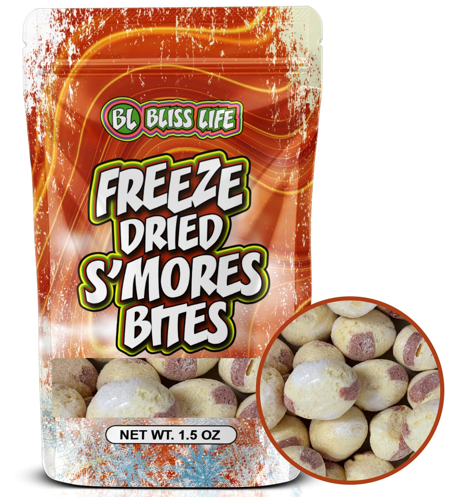 S'Mores Bites Freeze Dried Candy from TikTok, ASMR Crunchy Candy, Sweet and Sour Kids Snacks, Unique Novelty Snack for Kids 1.5 