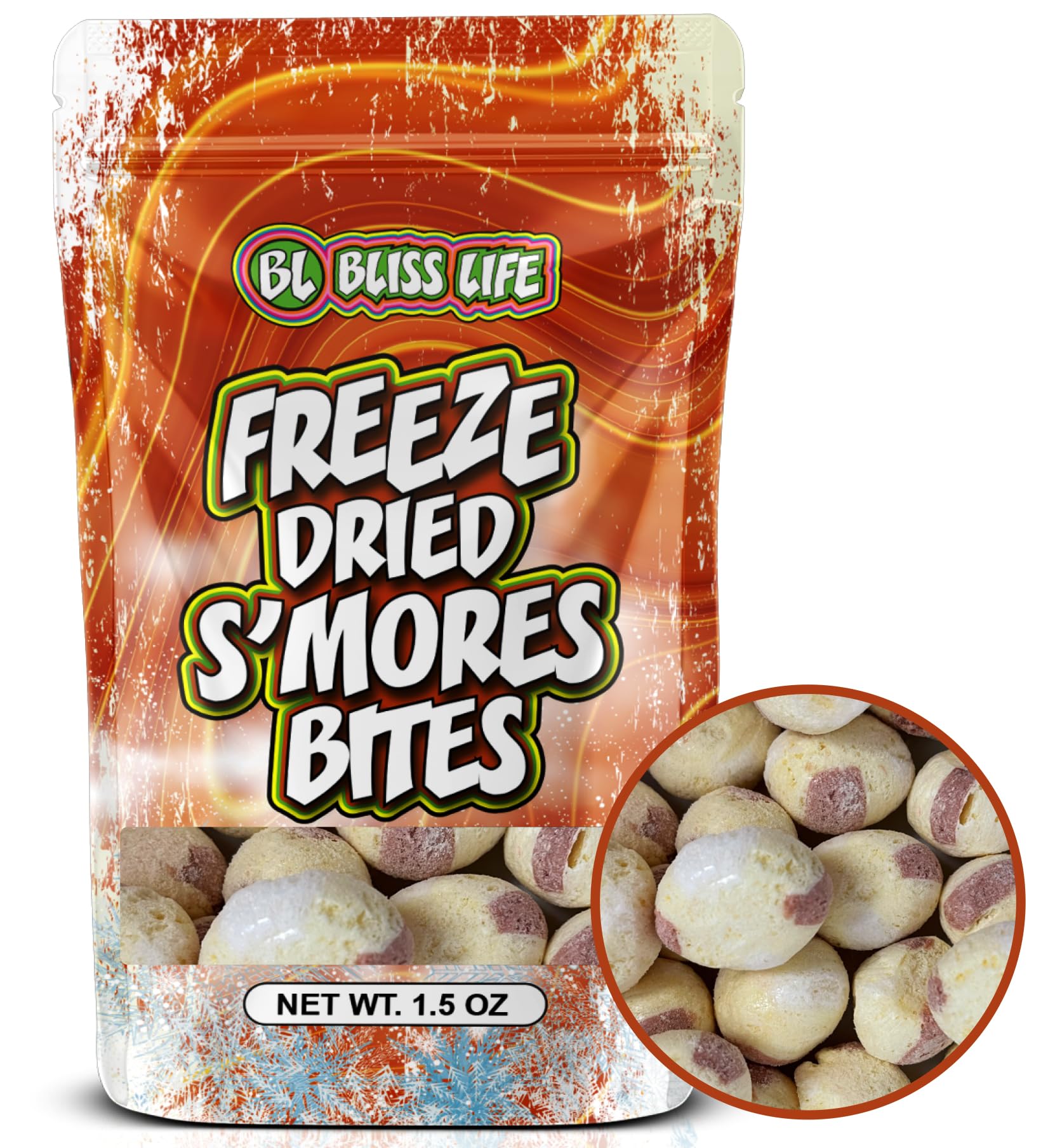 S'Mores Bites Freeze Dried Candy from TikTok, ASMR Crunchy Candy, Sweet and Sour Kids Snacks, Unique Novelty Snack for Kids 1.5 