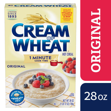 Cream Of Wheat Original Stove Top Hot Cereal, 1 Minute Cook Time, 28 Ounce (Pack Of 12)