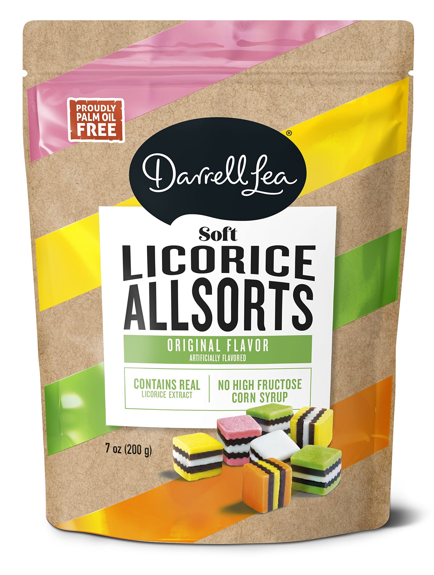Darrell Lea Soft Australian Licorice, Allsorts Flavor, 7 Ounce Bag (1-Pack) | Non-Gmo, No Palm Oil, No High Fructose Corn Syrup,