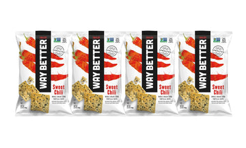 Way Better Snacks Sprouted Gluten Free Whole Grain Corn Tortilla Chips, So Sweet Chili, 4 Count