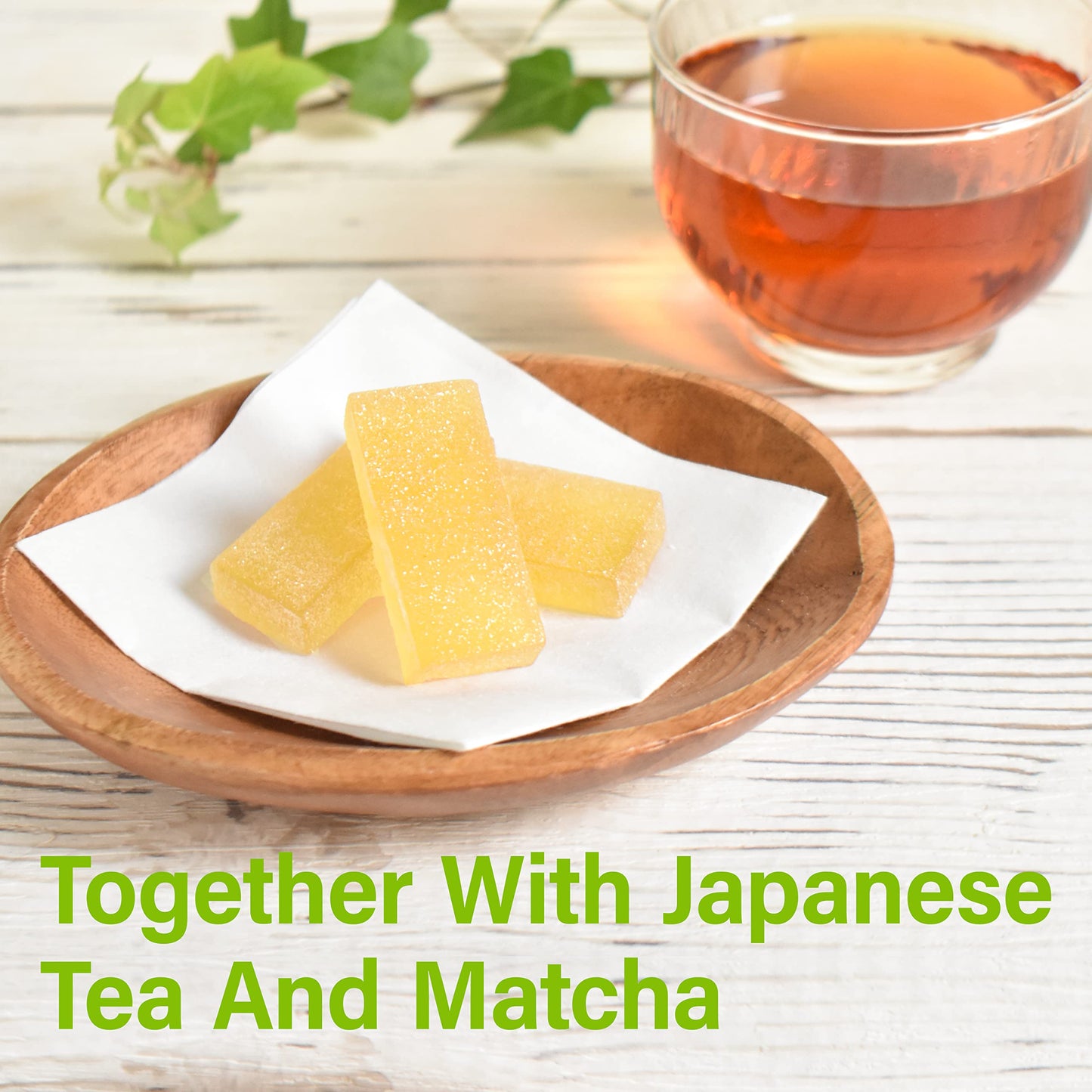 YAMASAN KYOTO UJI Jelly Fruit Mochi, Japanese Traditional Candy, individually wrapped, Artisanal Handworks, 100% Japanese Ume Pl