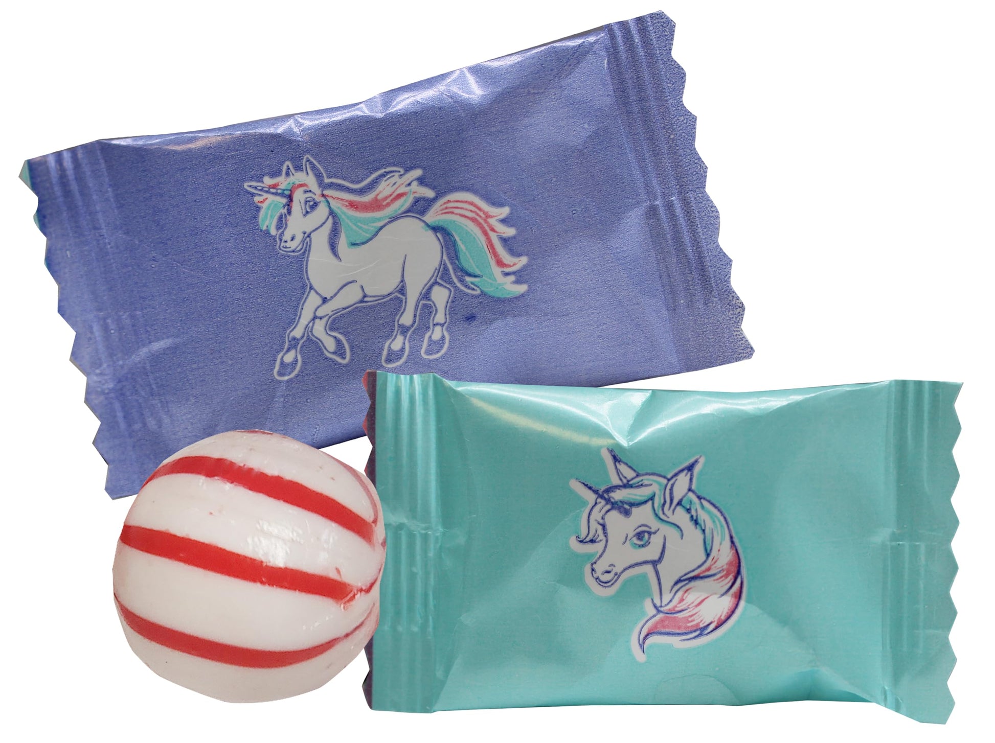 Unicorn Themed Peppermints 100 Count Individually Wrapped - Magical Goodie Treat Sweets Birthday Party Favor Supplies Decoration