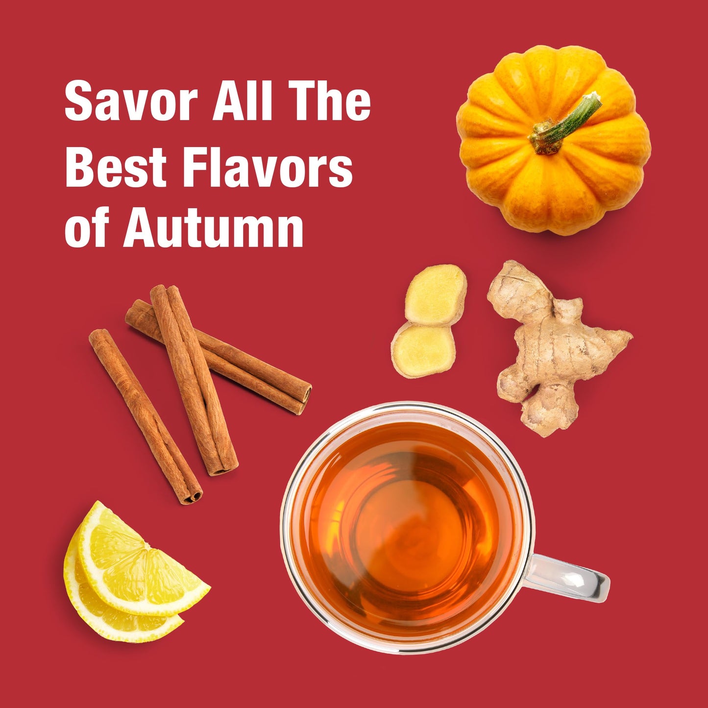 Tiesta Tea - 4 Autumnal Blends | Enhanced Loose Leaf Tea Blend | Non-Caffeinated Tea | Make Hot Or Iced | Pouch Of Pumpkin Spice, Cozy Chai, Chamomile Mint, Meyer Lemon Zest - Pack Of 4