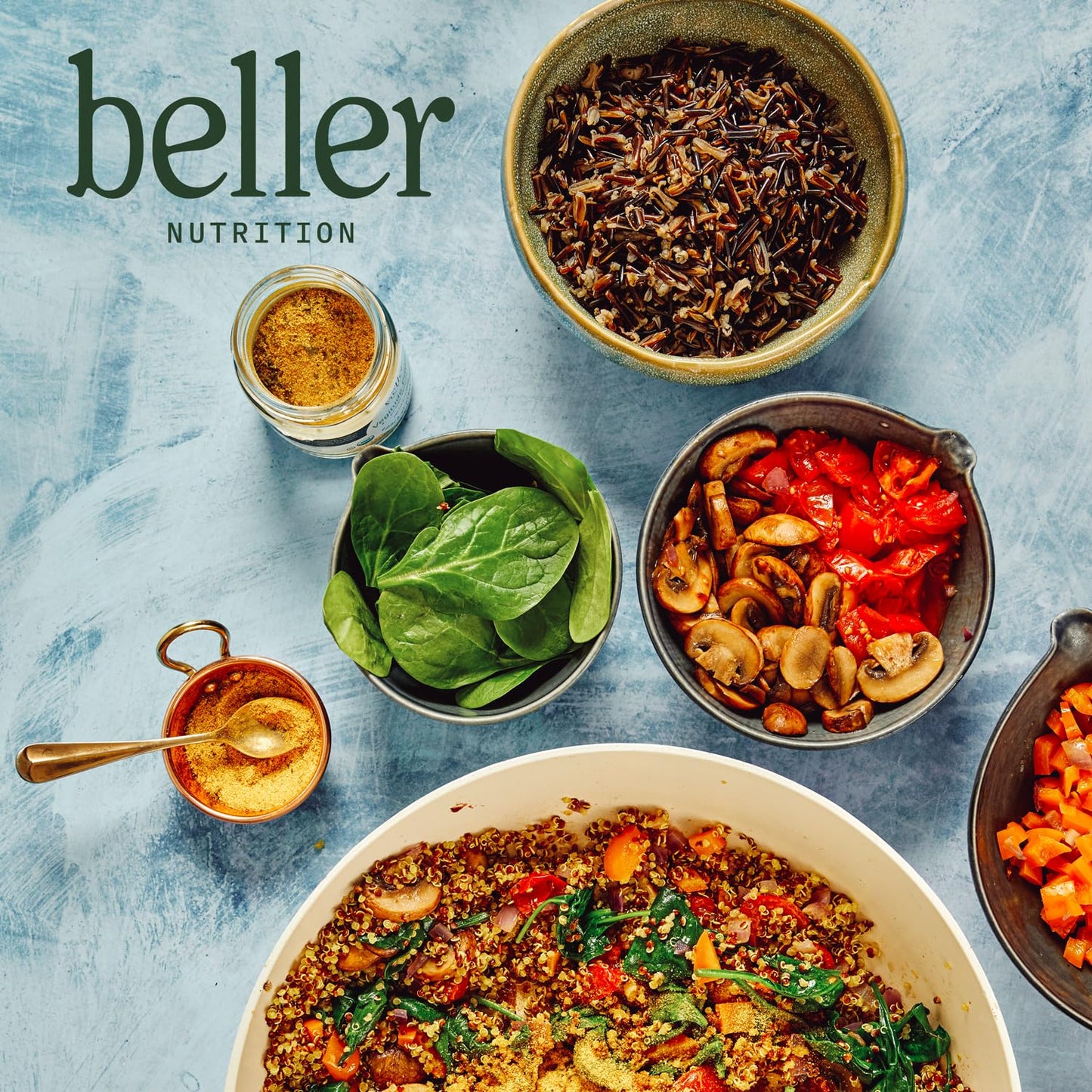 Beller Nutrition Vegitude Power | 1.4 oz | Organic Onion Powder & Garlic Powder No Salt Seasoning Spice Blend with Tumeric & Par