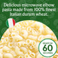 PASTA ZING Microwavable Elbow Pasta, 100% Italian Duspirit-inspired flavor Wheat, Ready in 60 Sec, 7.05 Ounce (Pack of 7)