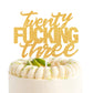 Twenty Three Gold Glitter Cake Toppers 23 Years Old 23Rd Birthday Anniversary Party Decorations Supplies