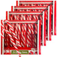 Holiday Candy Canes 4 Pack (48 Count) Traditional Red & White, for Festive Family Enjoyment - Kosher Bulk Treats Individually Wr