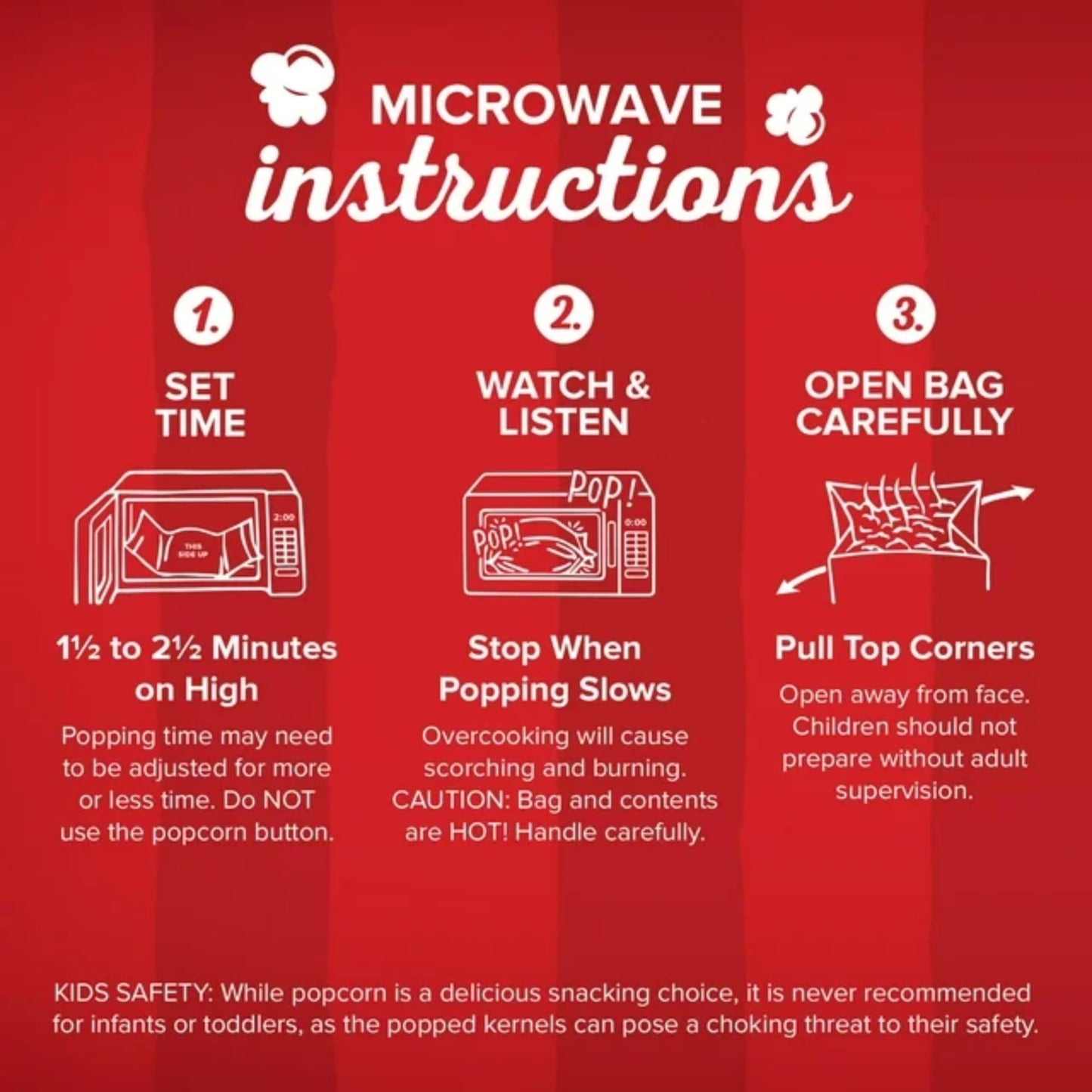 AMCIENT Kettle Corn Microwave Popcorn, 3.28 Oz, 12 Count Bundle with Reusable Snack Pouch