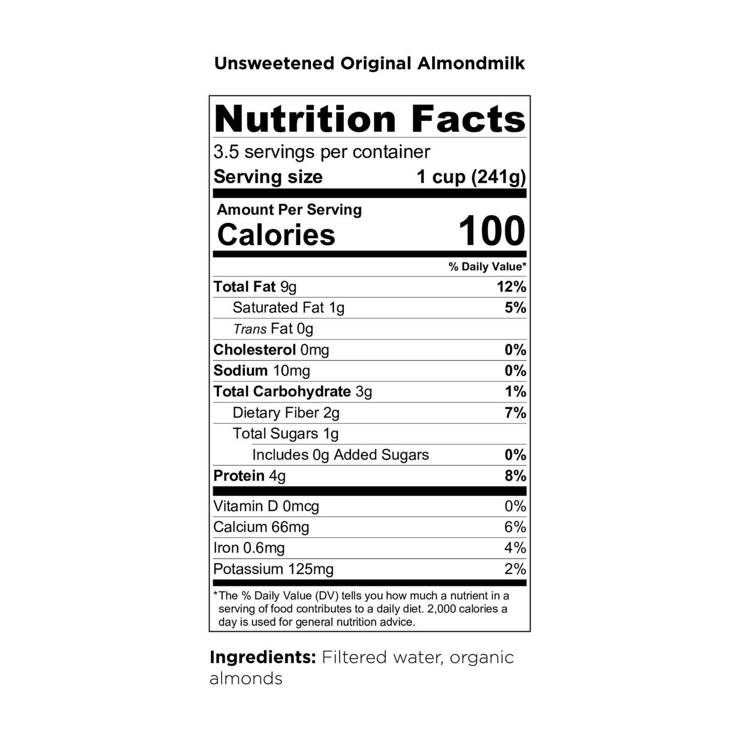 Three Trees Organic Unsweetened Original Almondmilk, 28 Fz
